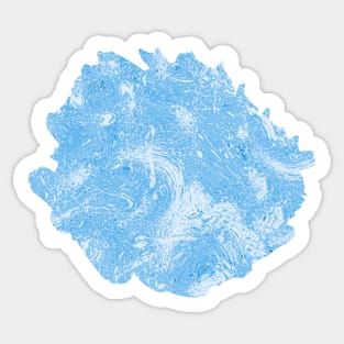 Dripping Brushstrokes Splatter Blue Sticker